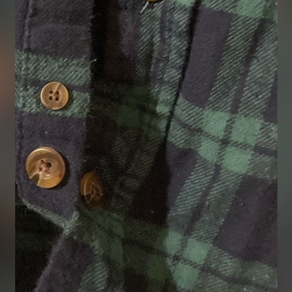 Men’s Size Large Haggar Clothing Button Down Plaid Flannel Shirt - Picture 13 of 16